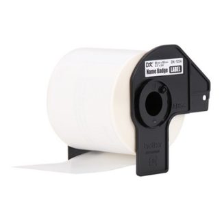 etichette adesive per etichettatrice brother dk 11234 dk label da 60 mm rotolo 260 etichette compatibile nero su bianco